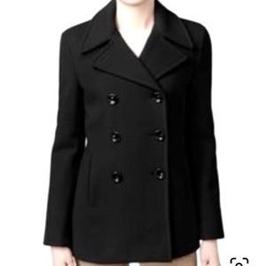 Karl Lagerfeld Wool & Cashmere Pea Coat